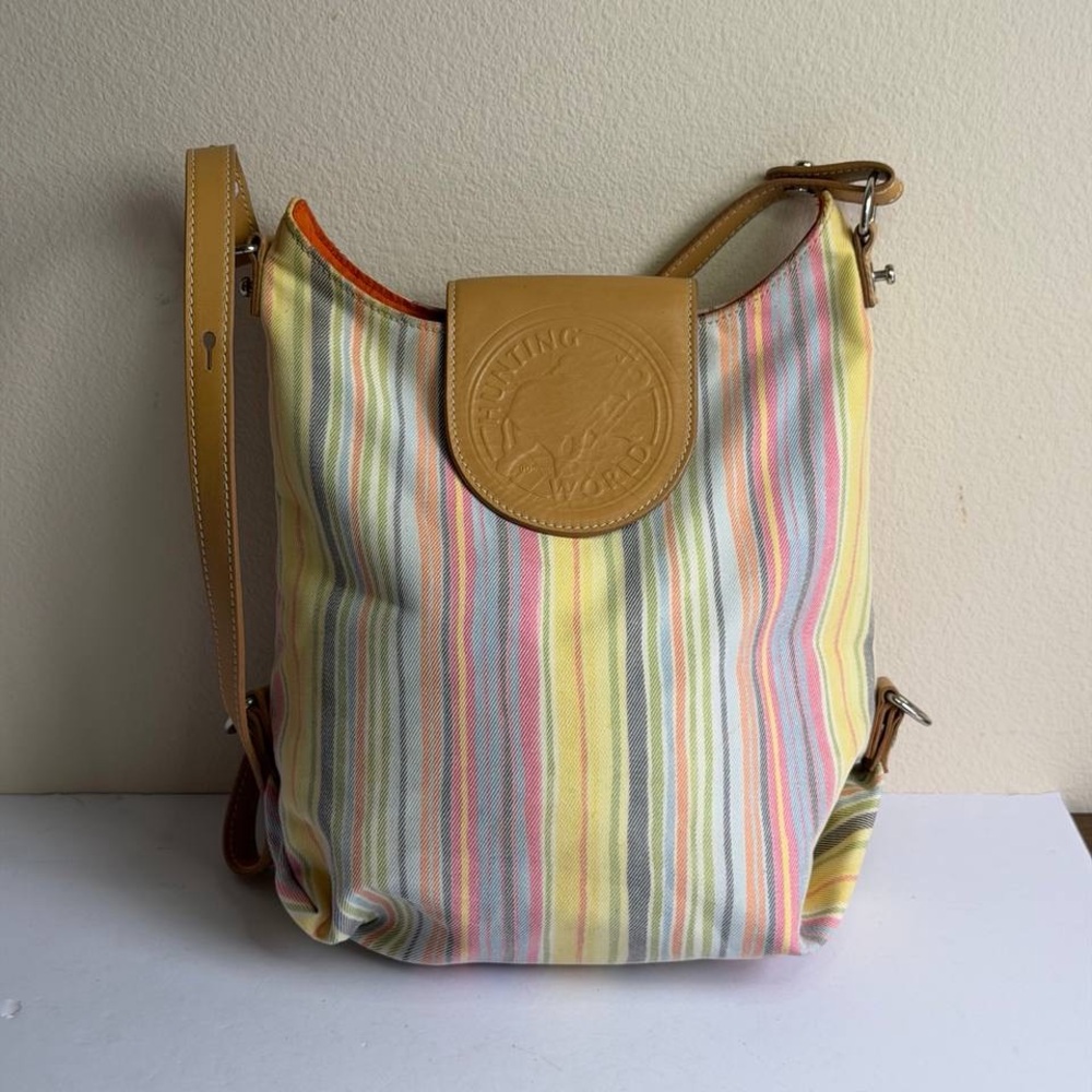 Hunting World Multi-stripe Canvas Shoulder Bag
